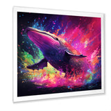 Abstract Whale colorful Song - Whale Living Room Wall Art
