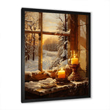 Christmas Winter window view II - Landscapes Canvas Wall Art