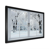 Winter Forest window views I - Landscapes Canvas Wall Art