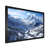 Pine valley Winter mountain landscape V - Landscapes Canvas Wall Art