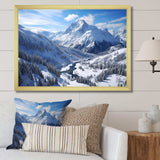 Pine valley Winter mountain landscape V - Landscapes Canvas Wall Art