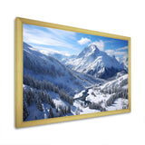 Pine valley Winter mountain landscape V - Landscapes Canvas Wall Art