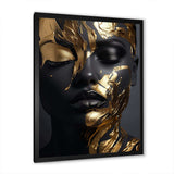 Black and gold Gilded woman Photo II - Fashion Canvas Wall Art