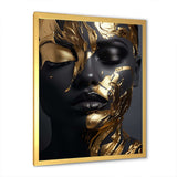 Black and gold Gilded woman Photo II - Fashion Canvas Wall Art