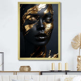 Black and gold Gilded woman Photo IV - Fashion Canvas Wall Art