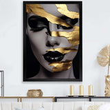 Black and golden woman Photo II - Fashion Canvas Wall Art