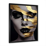 Black and golden woman Photo II - Fashion Canvas Wall Art