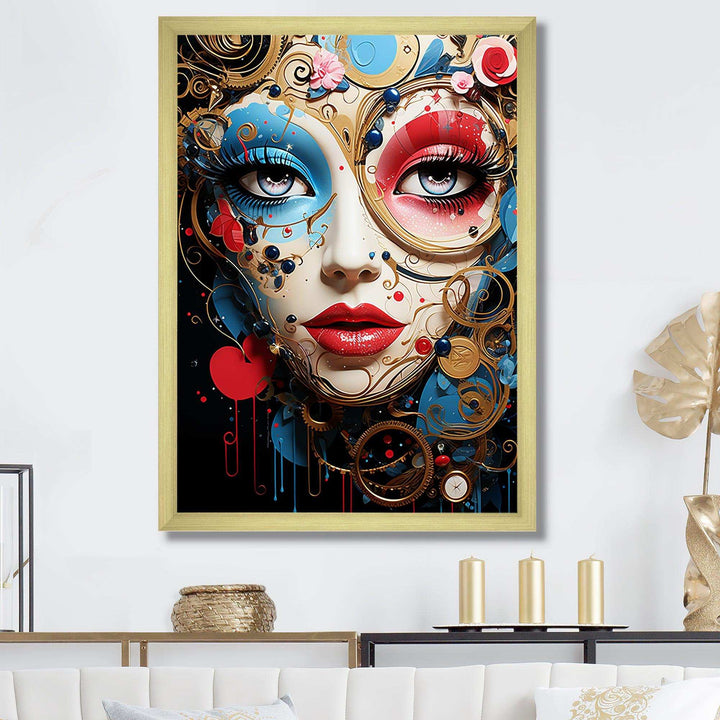 Pop Art Elegance portrait of woman - Fashion Canvas Wall Art
