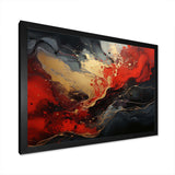 Red and gold marble volcano II - Abstract Canvas Wall Art