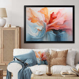 Pink and blue soothing swirls II - Abstract Canvas Wall Art