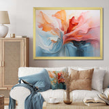 Pink and blue soothing swirls II - Abstract Canvas Wall Art