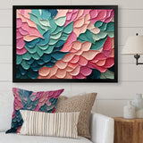Pink and Green Florals in motion - Bat Wall Art Prints