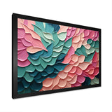 Pink and Green Florals in motion - Bat Wall Art Prints