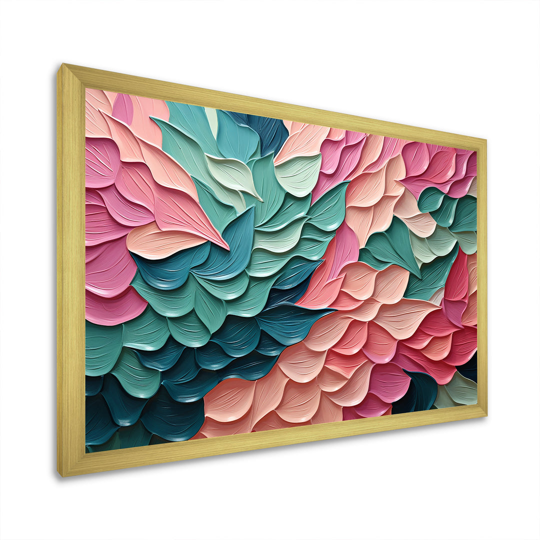 Pink and Green Florals in motion - Bat Wall Art Prints