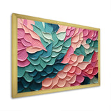 Pink and Green Florals in motion - Bat Wall Art Prints