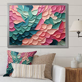 Pink and Green Florals in motion - Bat Wall Art Prints