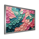 Pink and Green Florals in motion - Bat Wall Art Prints