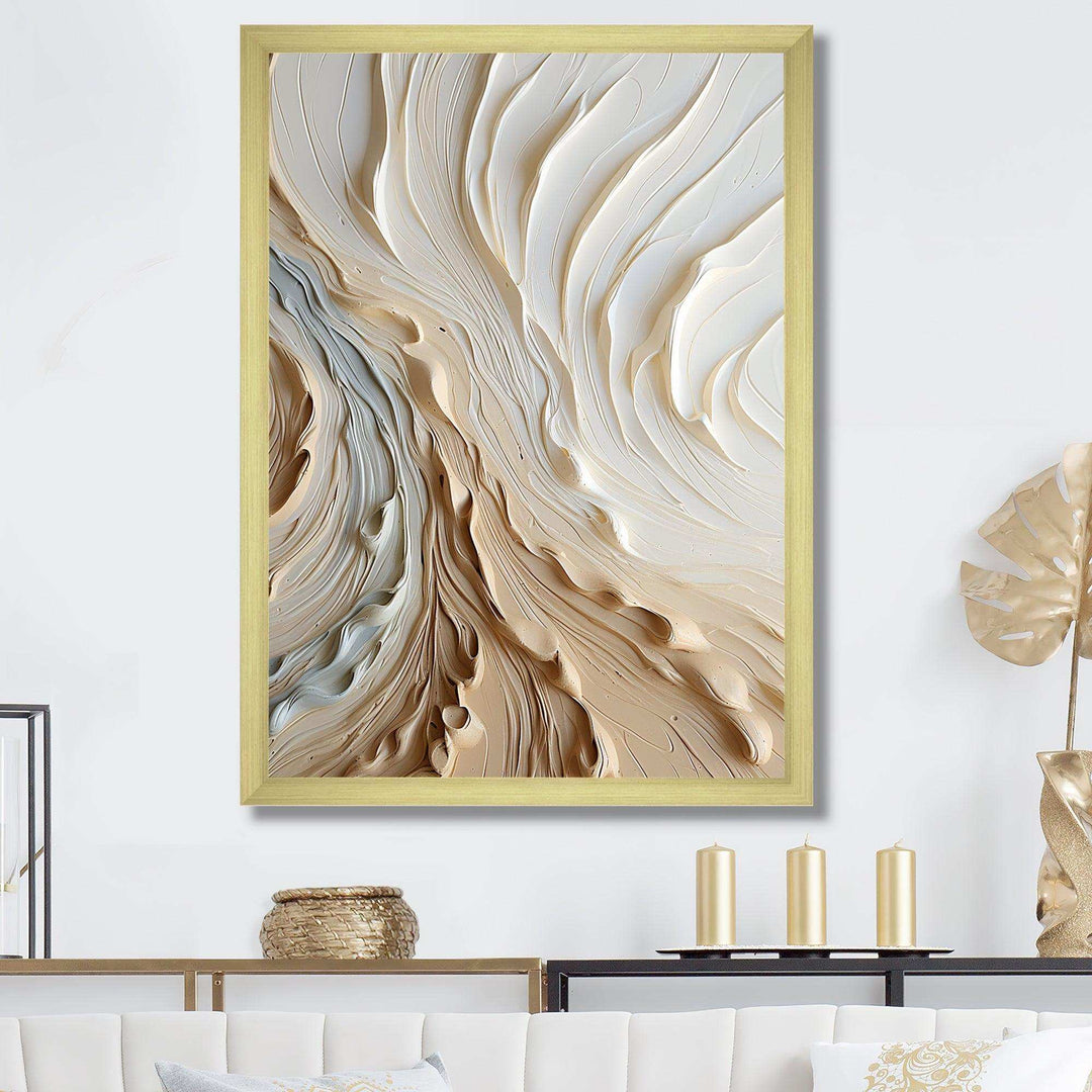 White and gold champagne flow III - Food &amp; Beverage Canvas Wall Art