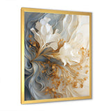 White and gold champagne flow V - Food & Beverage Canvas Wall Art