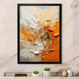 Orange and beige Echoes of modern shapes I - Abstract Canvas Wall Art