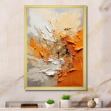 Orange and beige Echoes of modern shapes I - Abstract Canvas Wall Art