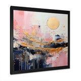 Gold and Pink Modern liquid Shapes III - Abstract Canvas Wall Art