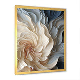 White and blue feather spiral II - Abstract Canvas Wall Art