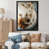 White and blue feather spiral III - Abstract Canvas Wall Art