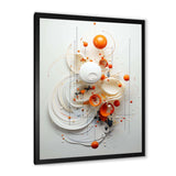 Orange and white Spiraling Symmetry I - Abstract Canvas Wall Art