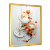 Orange and white Spiraling Symmetry I - Abstract Canvas Wall Art