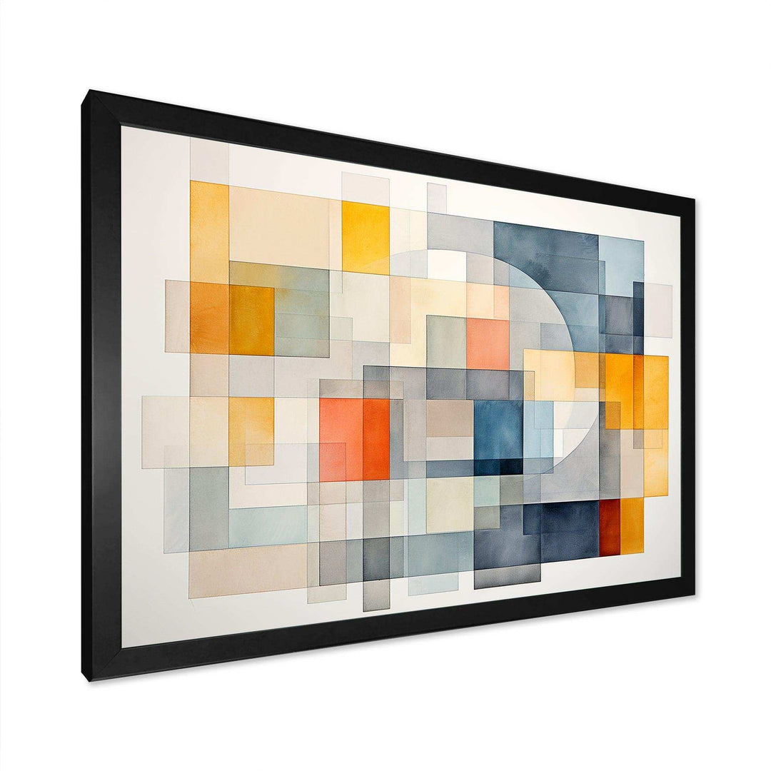 Multicolor cubes patterns IV - Abstract Canvas Wall Art