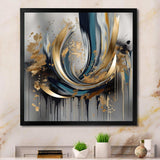 Abstract shapes and infinity lines  IV - Abstract Canvas Wall Art