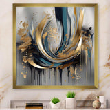 Abstract shapes and infinity lines  IV - Abstract Canvas Wall Art