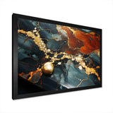 Gold and Green Serene abstract marble dream V - Abstract Canvas Wall Art