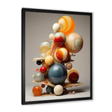 Abstract geometric marbles pyramid II - Abstract Canvas Wall Art