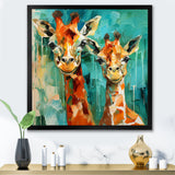 Majestic Giraffe Melody - Orange Giraffe Wall Art