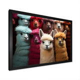 Colorful Alpacas Festive Fiesta - Alpaca Living Room Wall Art