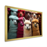 Colorful Alpacas Festive Fiesta - Alpaca Living Room Wall Art