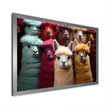 Colorful Alpacas Festive Fiesta - Alpaca Living Room Wall Art