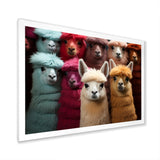 Colorful Alpacas Festive Fiesta - Alpaca Living Room Wall Art