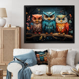 Stalking forest owls - Owl Wall Art Prints