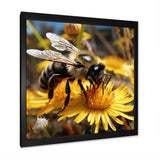 Pollen fuzzy buzz bumble bee - Bee Large Canvas Wall Art