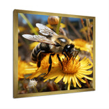 Pollen fuzzy buzz bumble bee - Bee Large Canvas Wall Art