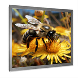 Pollen fuzzy buzz bumble bee - Bee Large Canvas Wall Art