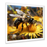 Pollen fuzzy buzz bumble bee - Bee Large Canvas Wall Art