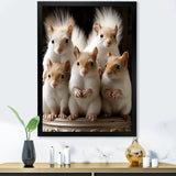 Charming Squirrel Gathering - Squirrel Living Room Wall Art
