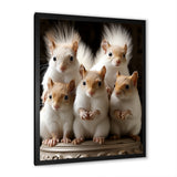 Charming Squirrel Gathering - Squirrel Living Room Wall Art