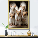 Charming Squirrel Gathering - Squirrel Living Room Wall Art