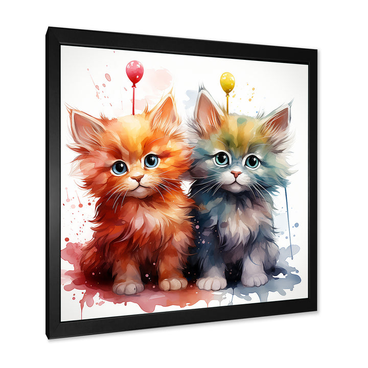 Joyful Kittens Playful Nursery - Animal Nursery Wall Decor