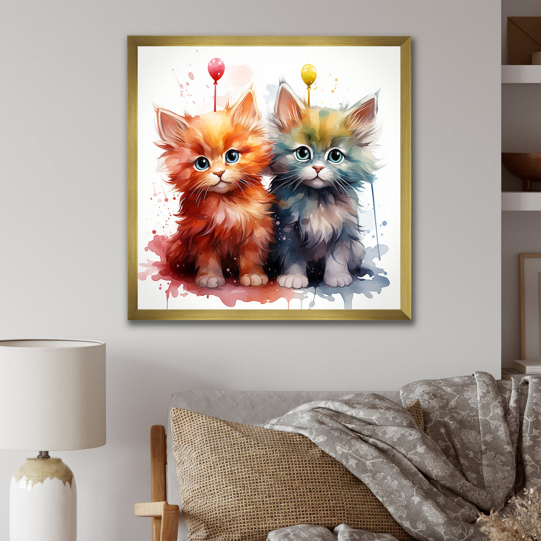 Joyful Kittens Playful Nursery - Animal Nursery Wall Decor